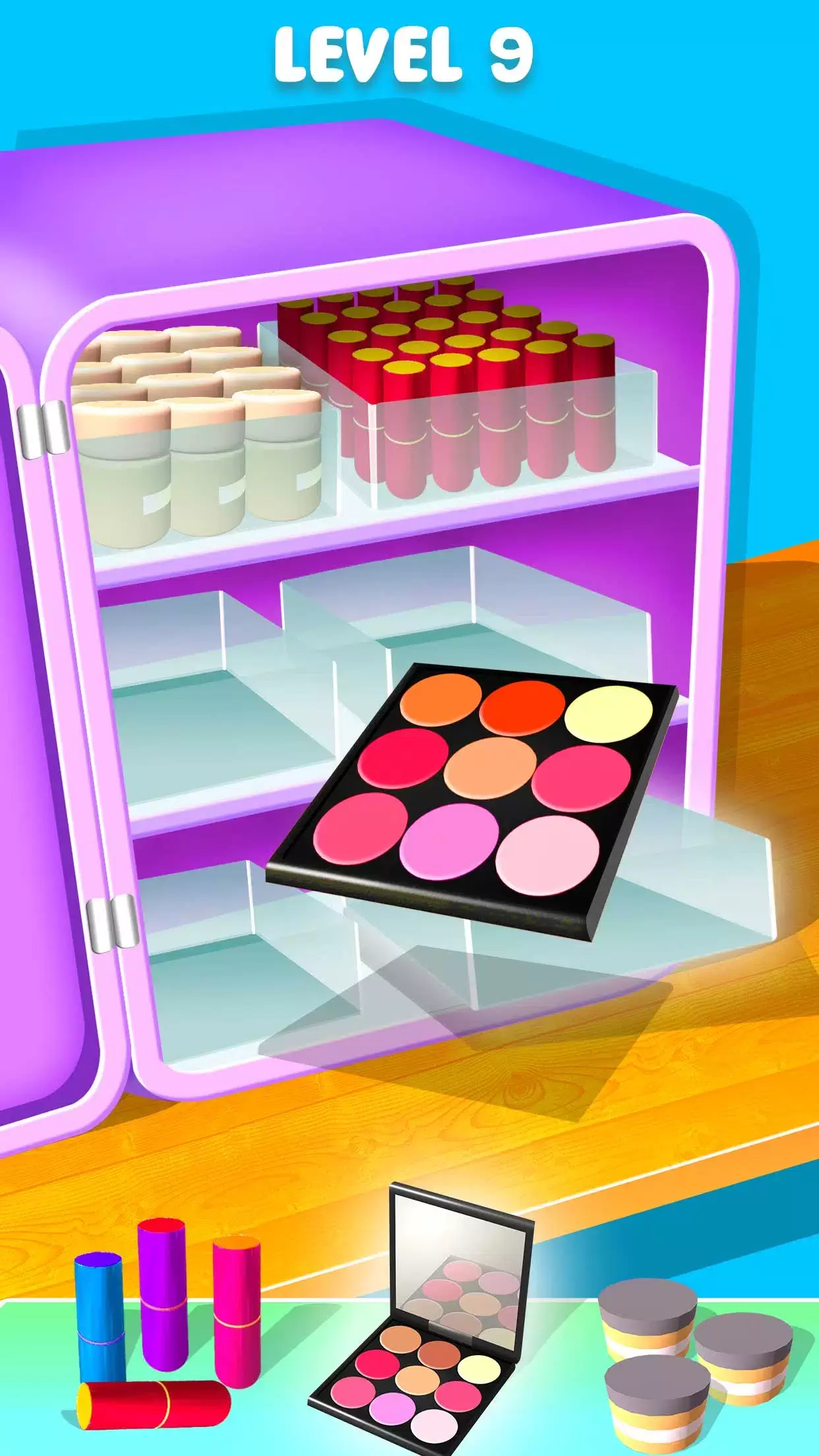 Fill the Makeup Organizer Game ဖန်သားပြင်ဓာတ်ပုံ 3