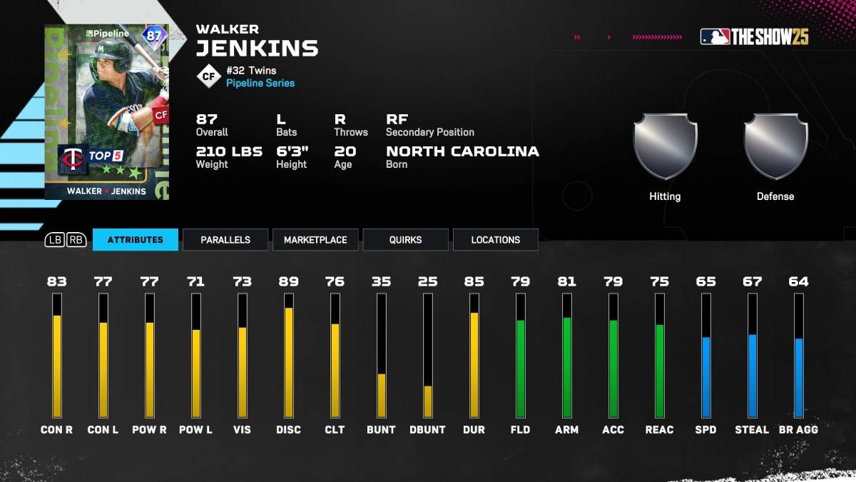 Walker Jenkins come parte di un articolo sulle migliori carte Diamond Dynasty in MLB The Show 25.