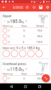 Schermata 5x5 Workout Logger 0