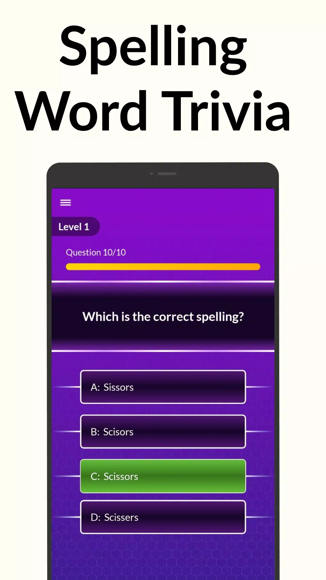 Spelling Bee: Spelling Quiz Captura de pantalla 0