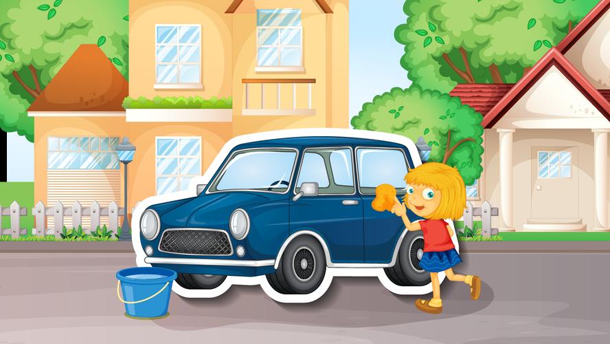 Car Wash Game For Kids Offline Скриншот 1
