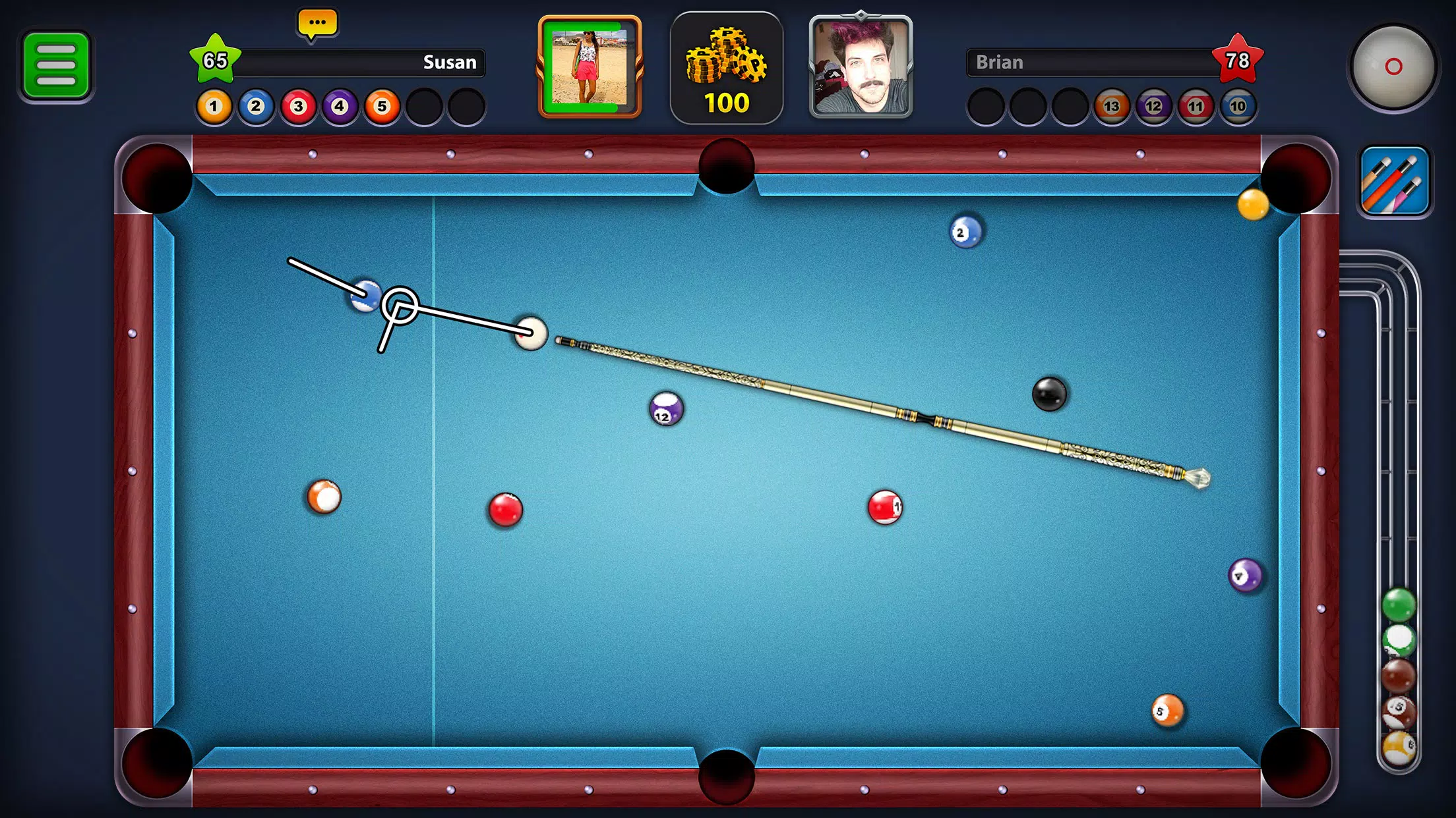 Billiards Game: 8 Ball Pool Capture d'écran 2