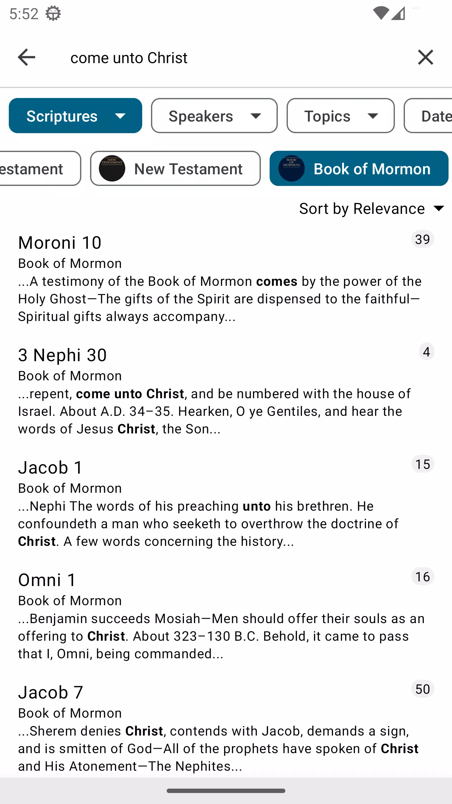 Schermata Gospel Library 3