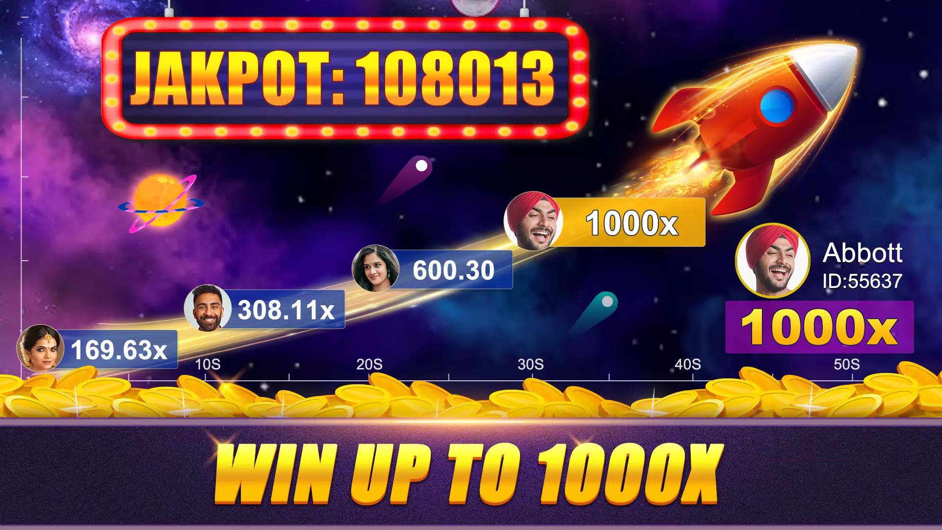 Crash x1000 - Online Poker Tangkapan skrin 0