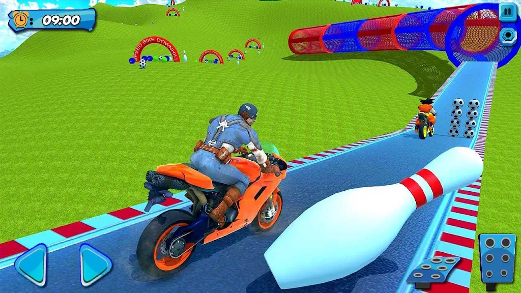 Schermata Superhero Bike Stunt Games 3D 2