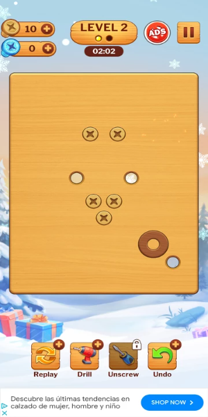 Wood Nuts Game: Unscrew Puzzle Schermafbeelding 0