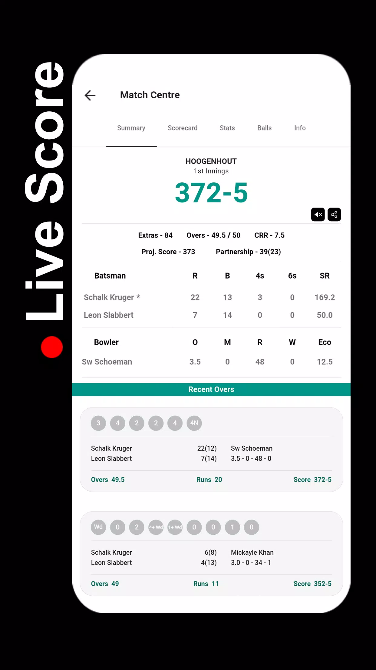 STUMPS - The Cricket Scorer Captura de tela 1