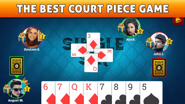 Court Piece - Rang Card Games Tangkapan skrin 0