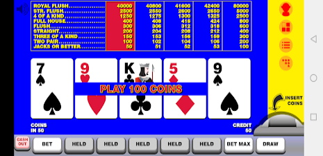 Video Poker with Double Up 螢幕截圖 2