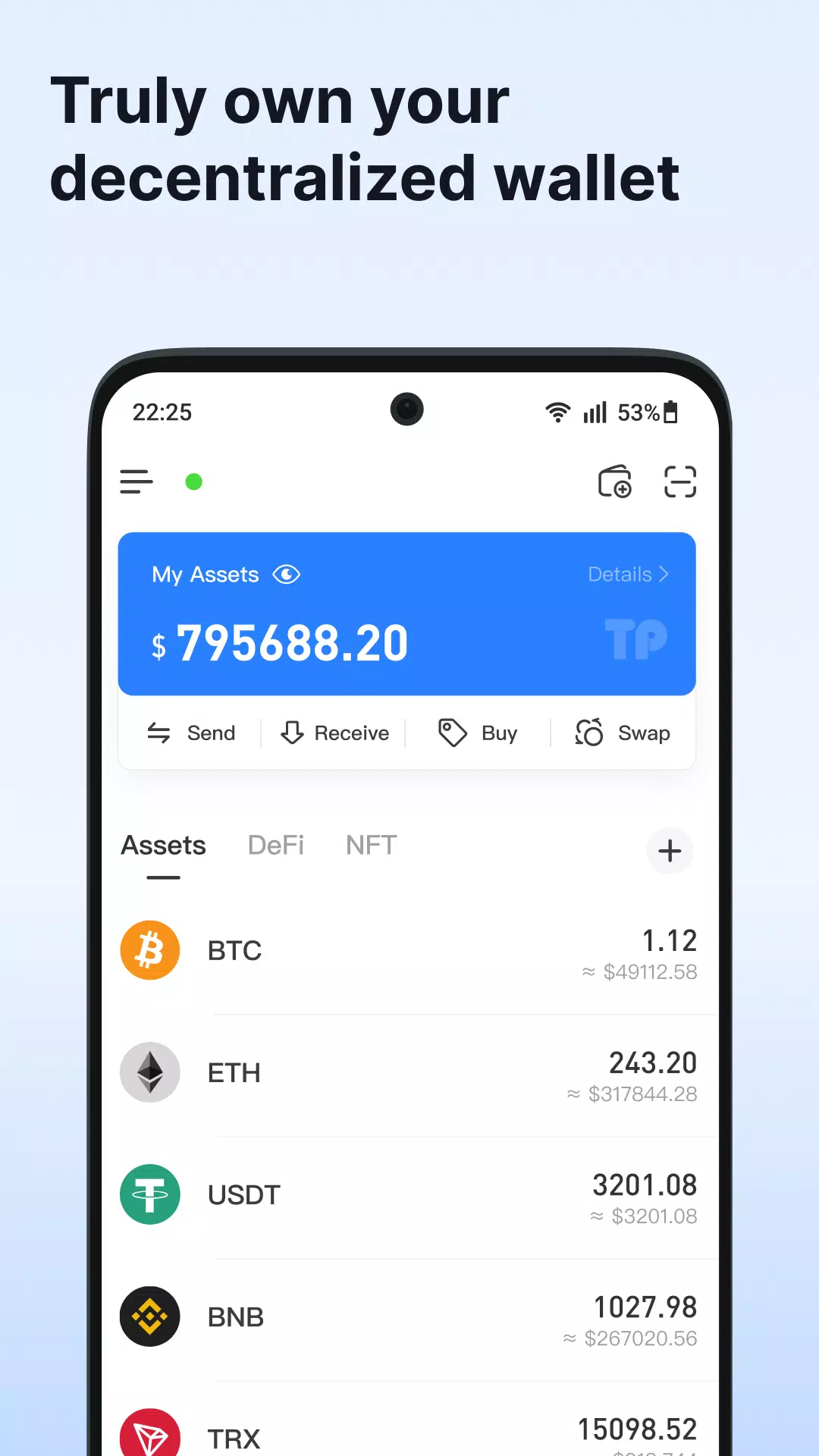 Schermata TokenPocket 0