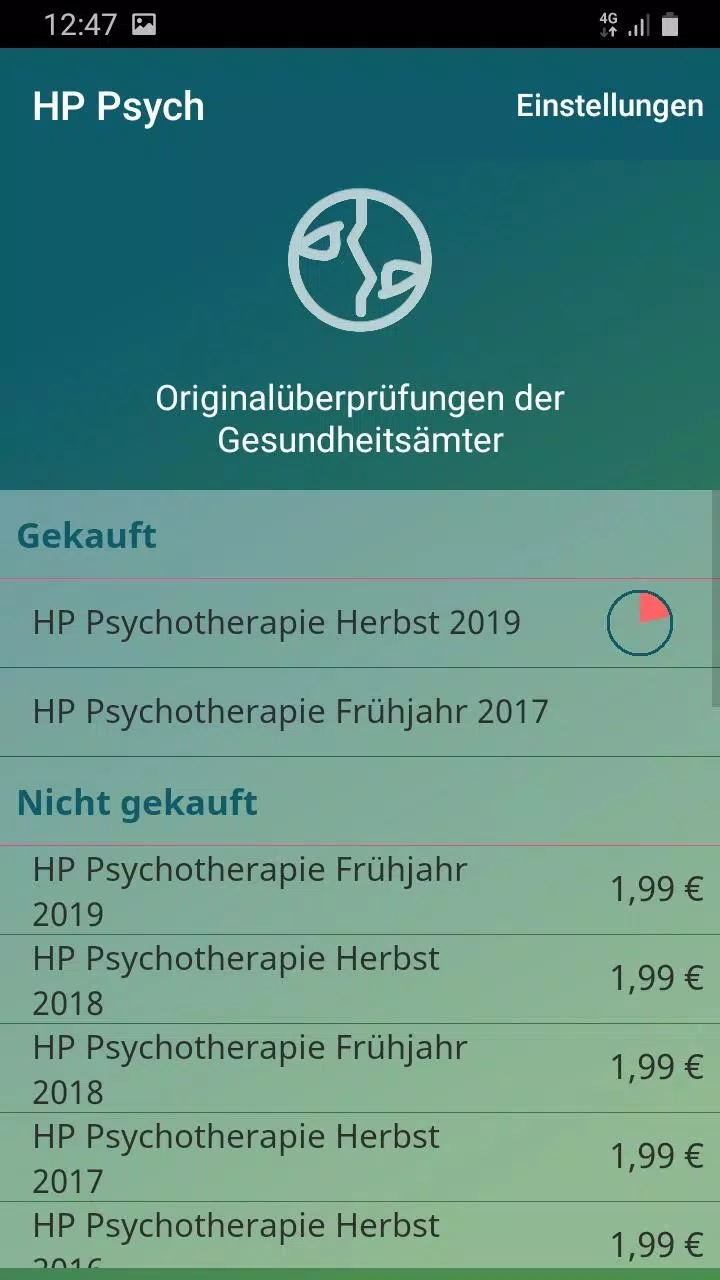 Schermata Heilpraktiker für Psychotherap 1