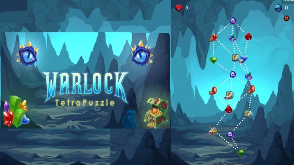 Warlock TetroPuzzle est un mélange de Candy Crush, Tetris et donjons remplis de magie