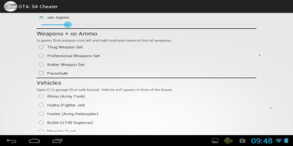 JCheater: San Andreas Edition ဖန်သားပြင်ဓာတ်ပုံ 0