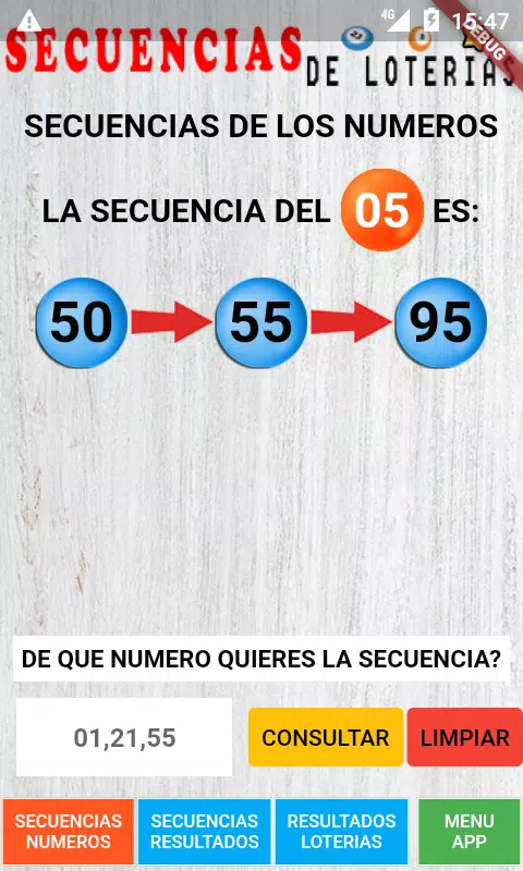 Secuencias de Loterias Tangkapan skrin 3