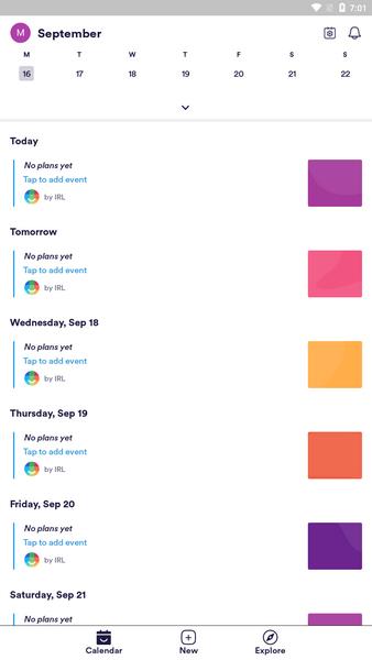 IRL - Social Calendar ဖန်သားပြင်ဓာတ်ပုံ 0