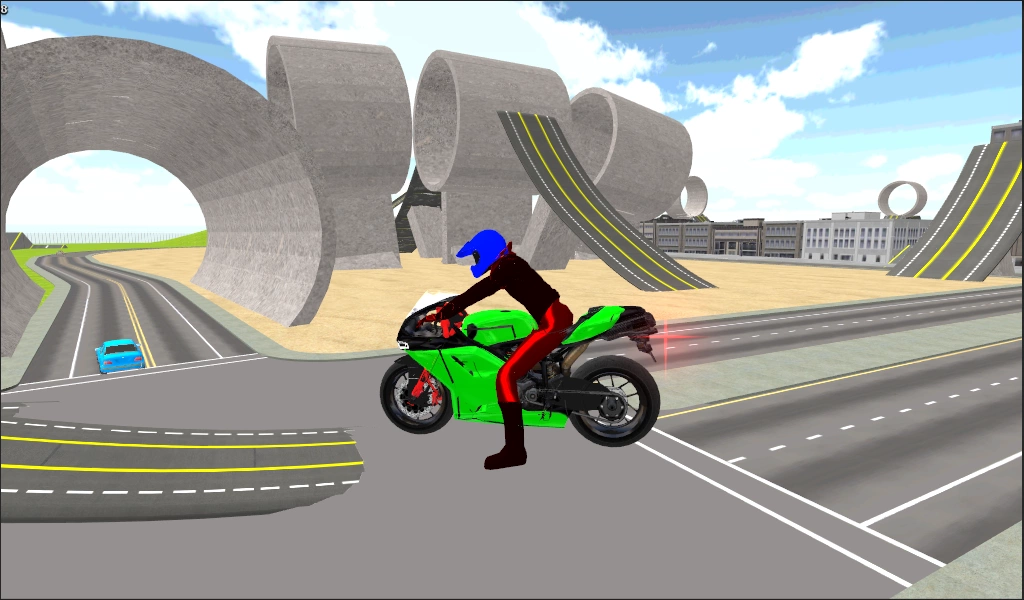 Motorbike Stunt Race 3D Captura de tela 0