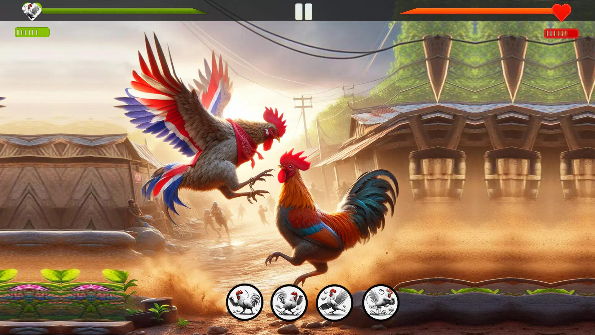 Farm Rooster Fighting Chicks 1 スクリーンショット 3