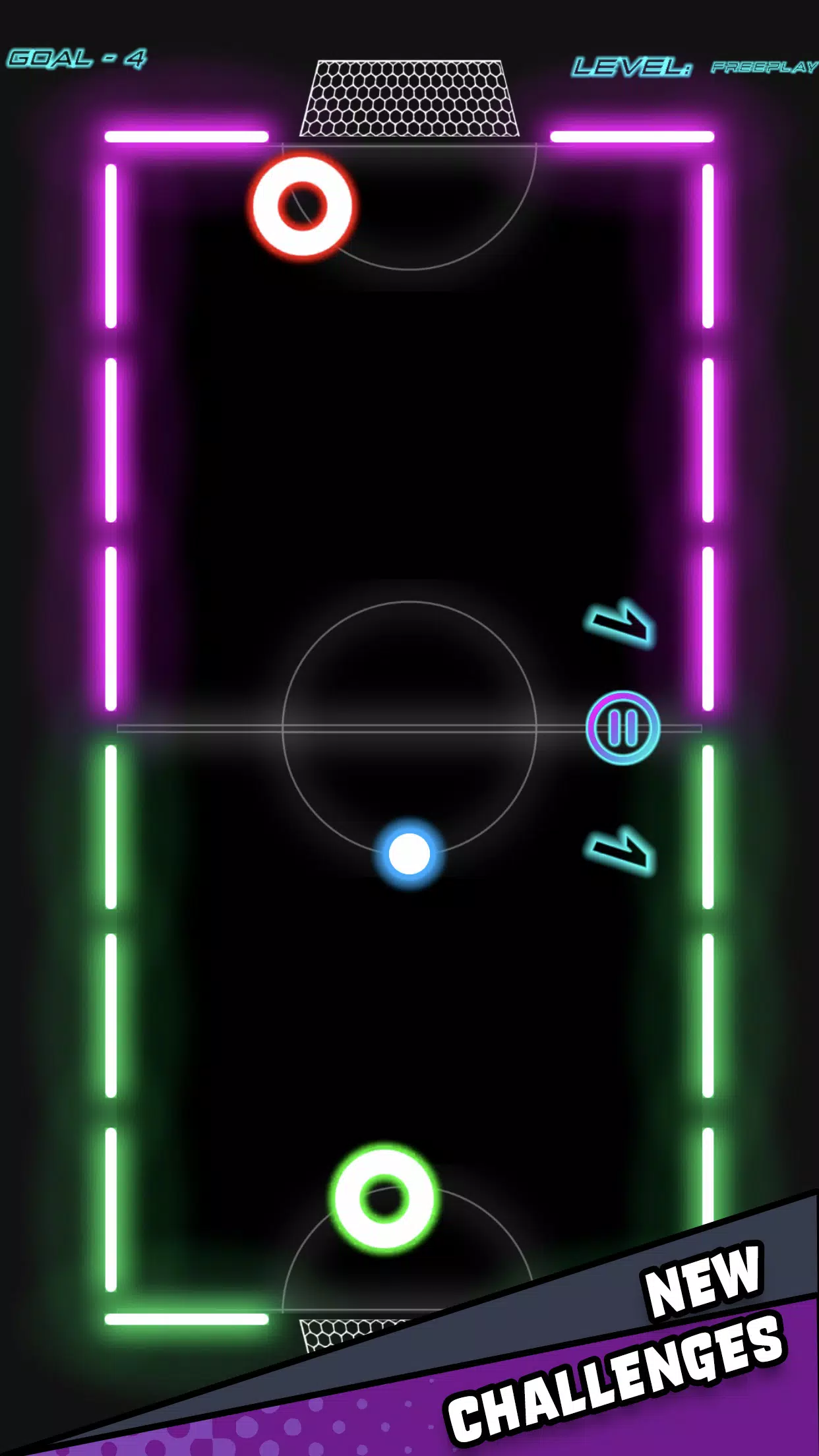 Air Hockey Glow HD Ultimate 2D 螢幕截圖 0