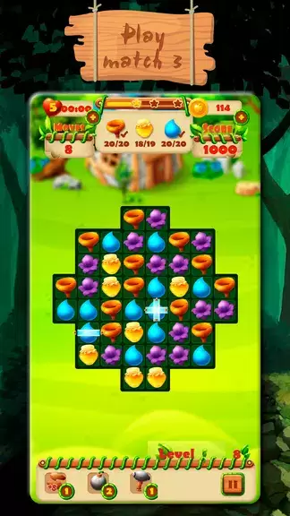 Fairy Forest - match 3 games স্ক্রিনশট 0