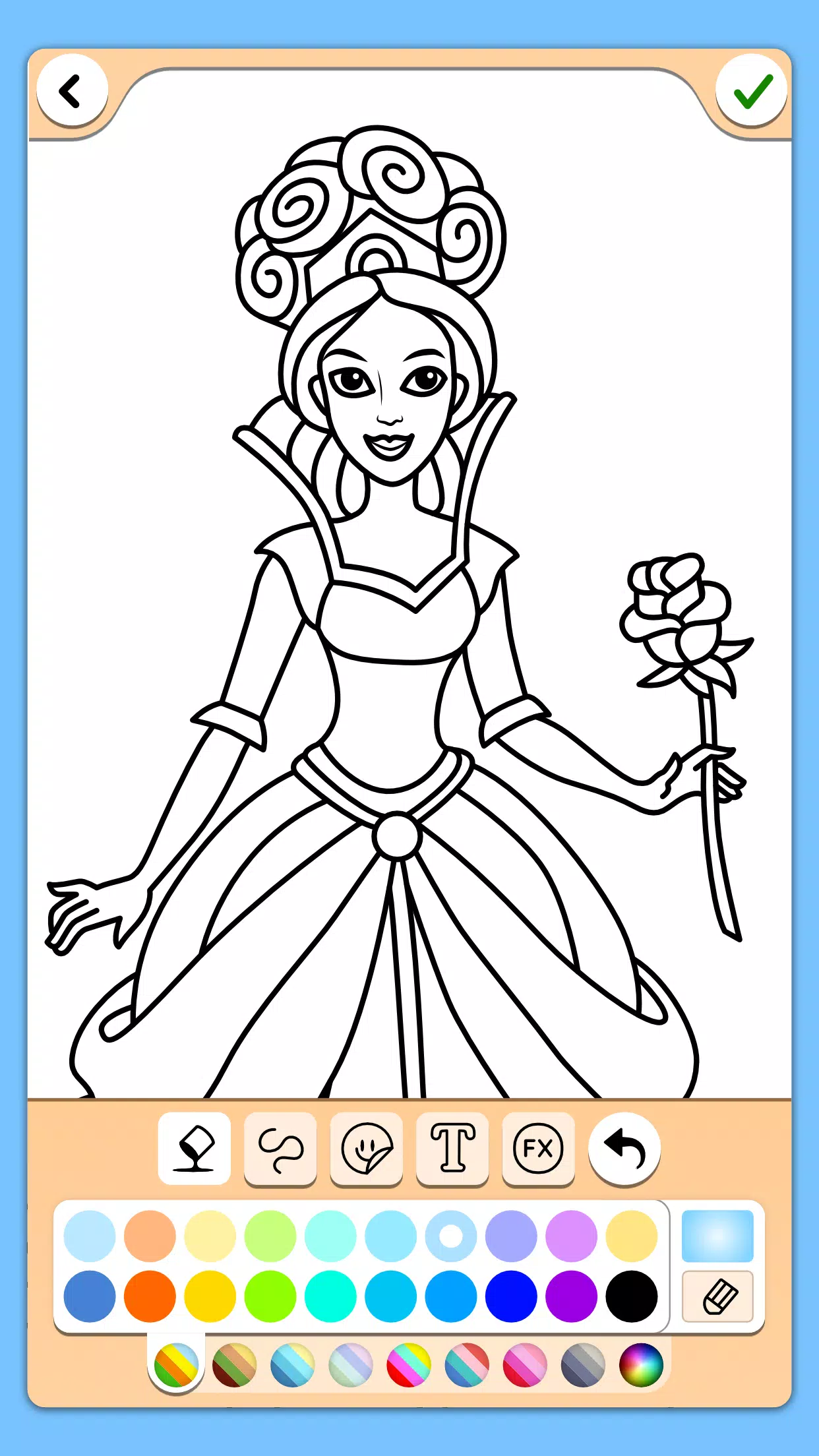 Coloriage Princesse Capture d'écran 2