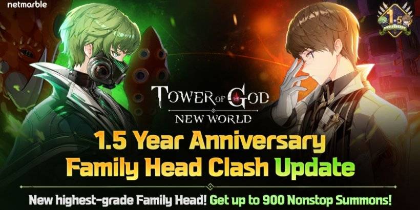 Tower of God：New Worldは、2人の新しいチームメイトとさらにいくつかのイベントで1.5周年を祝っています