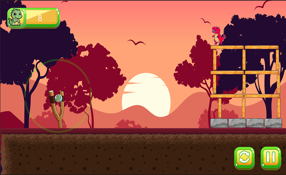 Hit The Red Dinosaur Game Screenshot 2