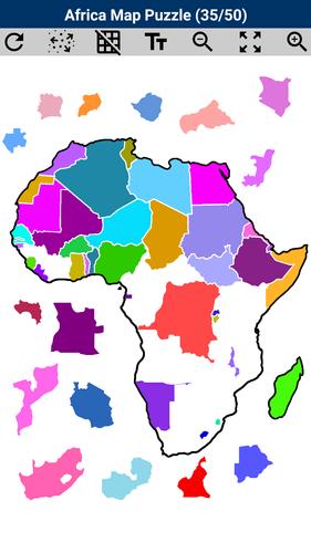 Africa Map Puzzle Zrzut ekranu 2