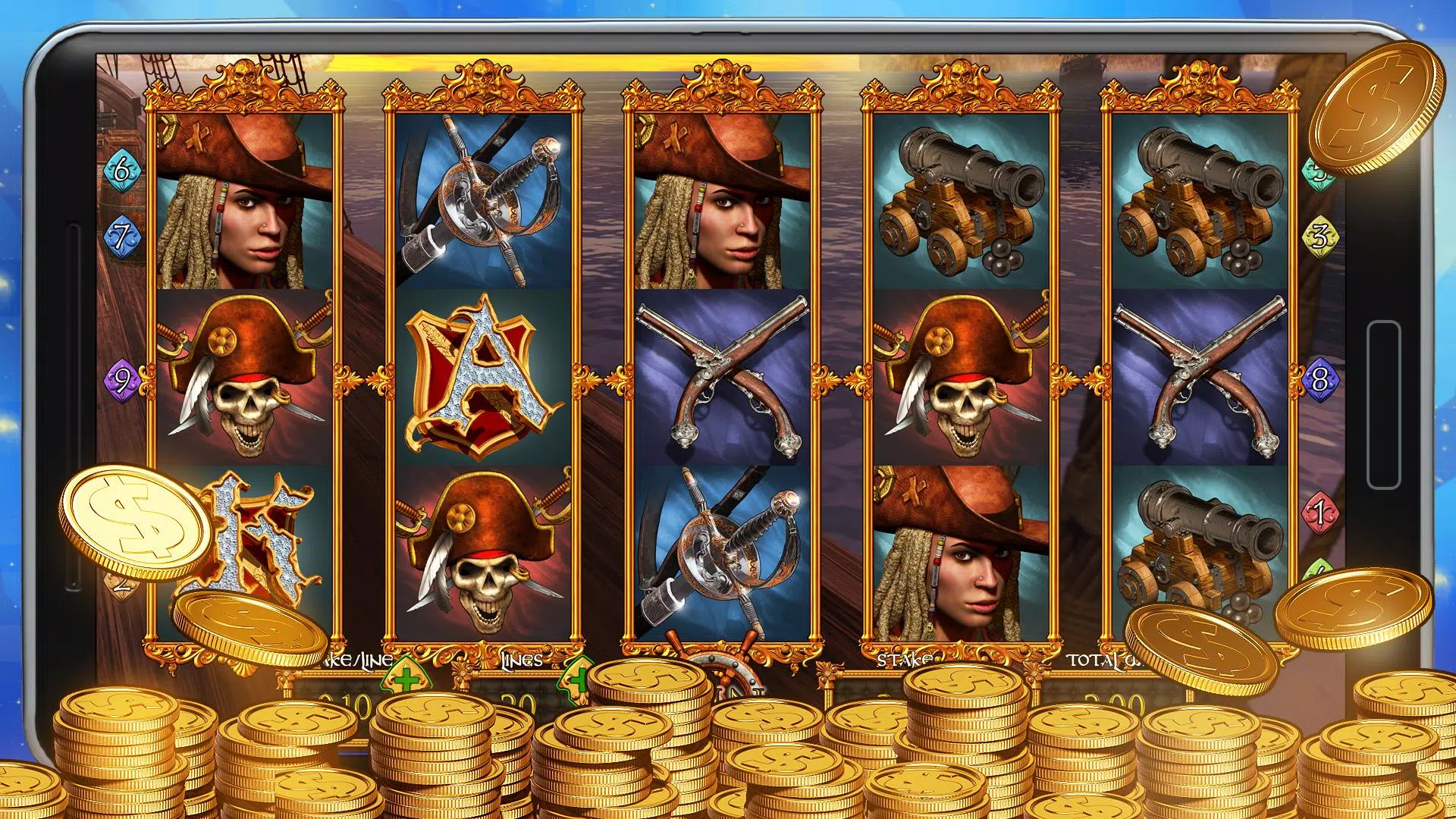 Pirate Slots: VR Slot Machine Tangkapan skrin 0