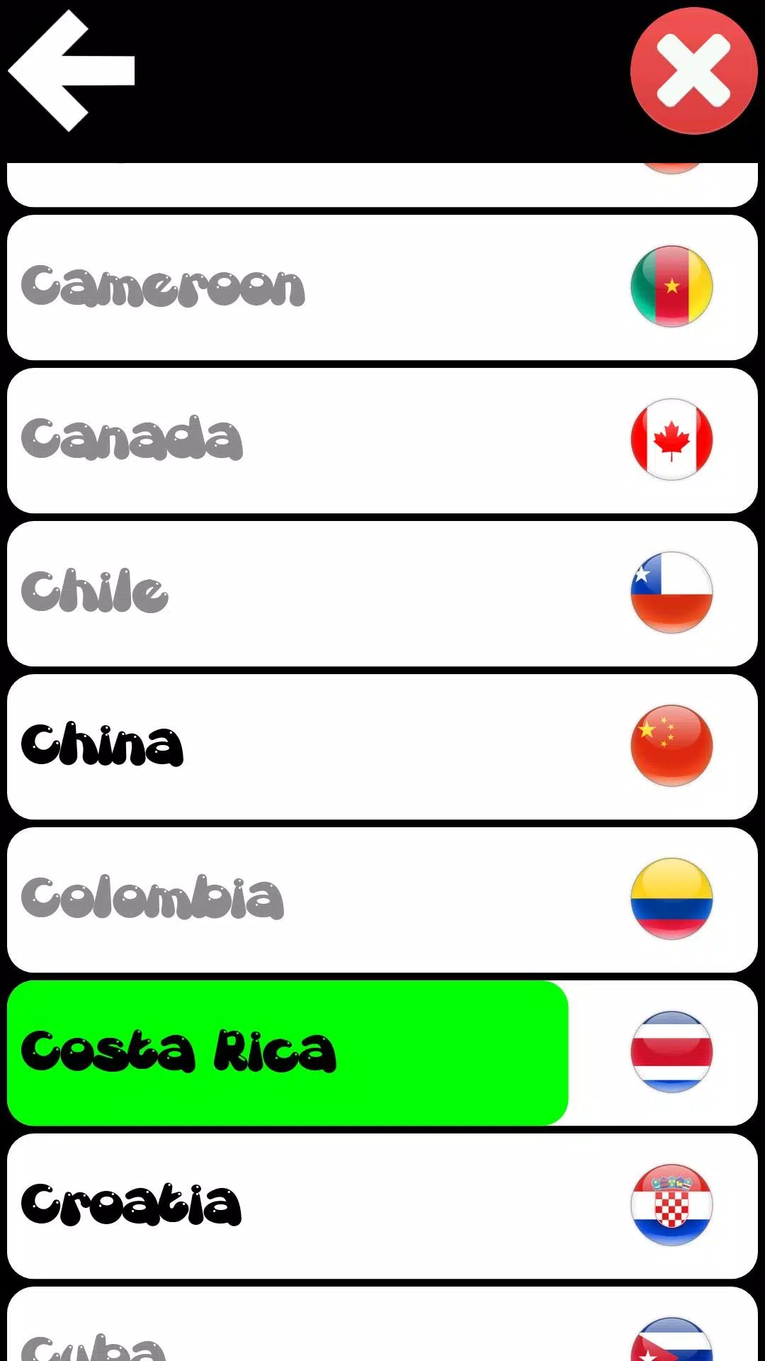 Schermata Sliding geographic puzzle 3