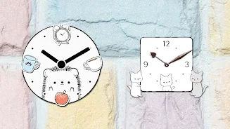 Analog clock widget ANIMALLIFE 스크린샷 1