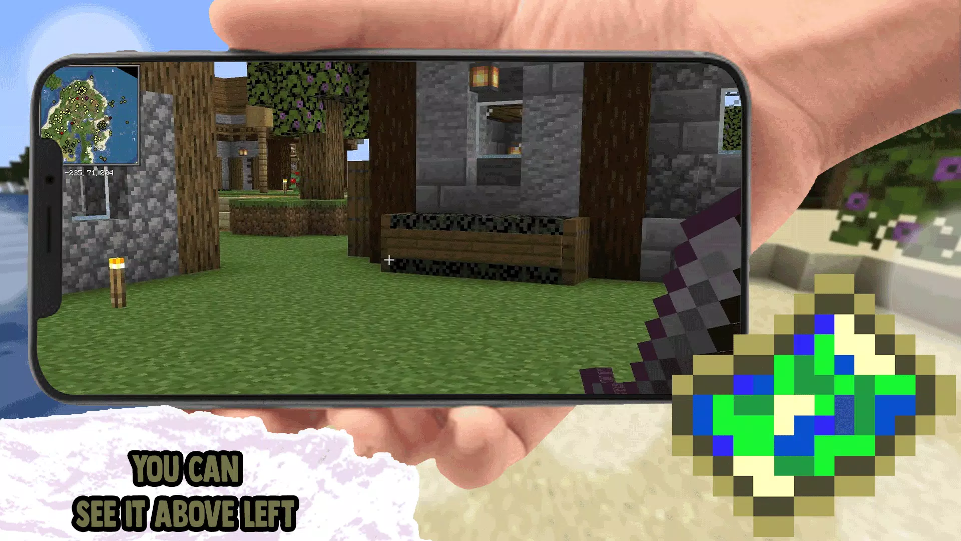 Minimap Mod Addons for MCPE Schermafbeelding 0