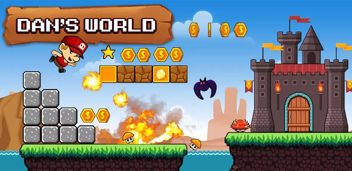 Super Dan's World - Run Game 螢幕截圖 0