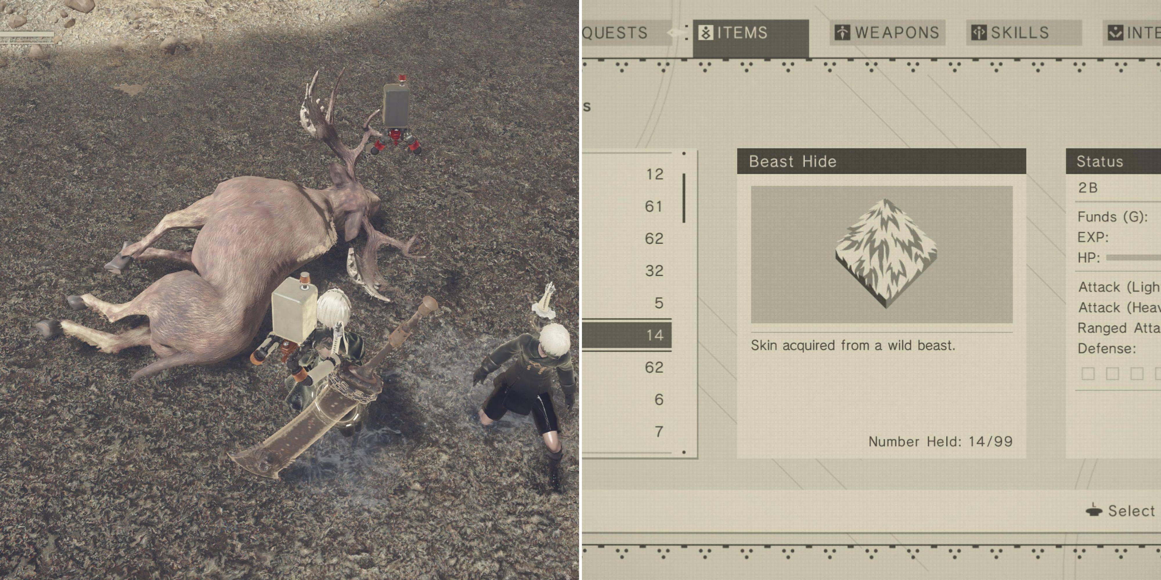 Beast Hide Locations Revealed in NieR: Automata