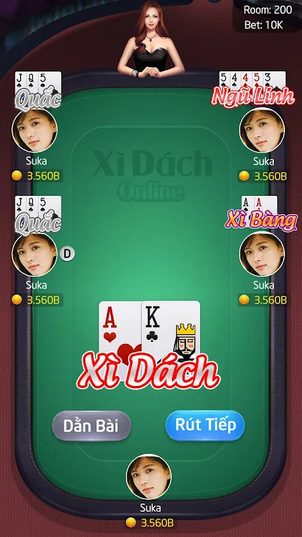 Blackjack - Xì dách Online 螢幕截圖 1