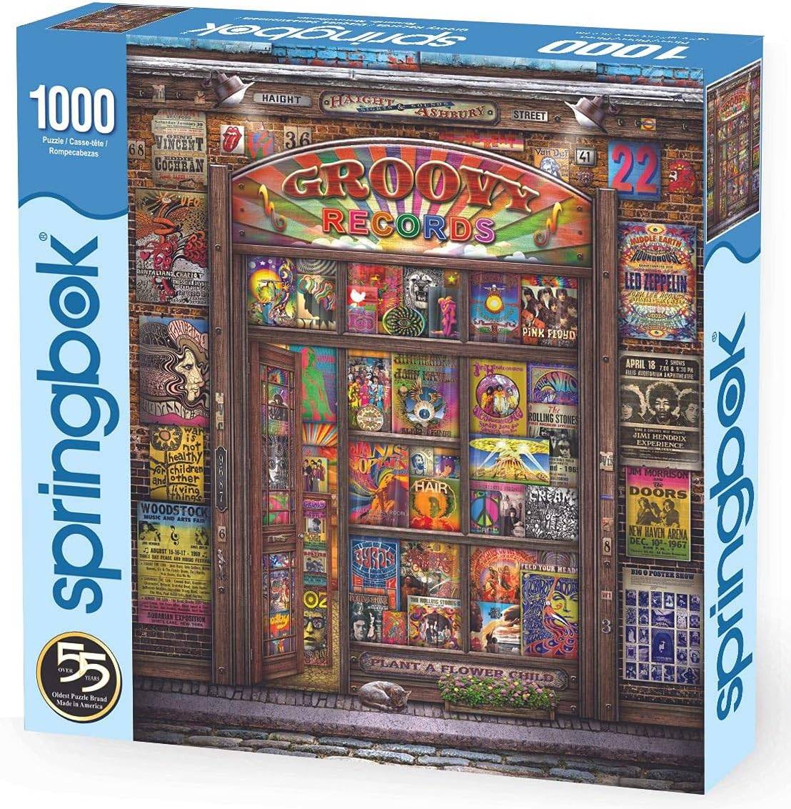 Ang Springbok Groovy Records 1000 Piece Jigsaw Puzzle