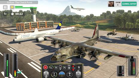 Fly Airplane flight simulator Tangkapan skrin 0