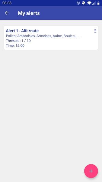 Alert Pollen Captura de pantalla 3