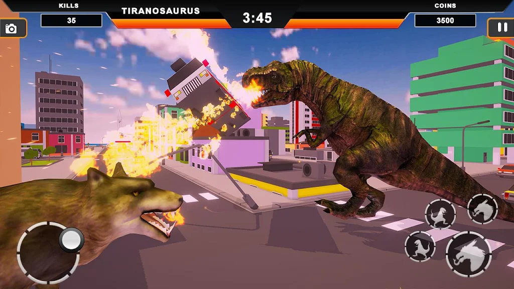 Dinosaur Rampage: Dino City Rampage Simulator スクリーンショット 2