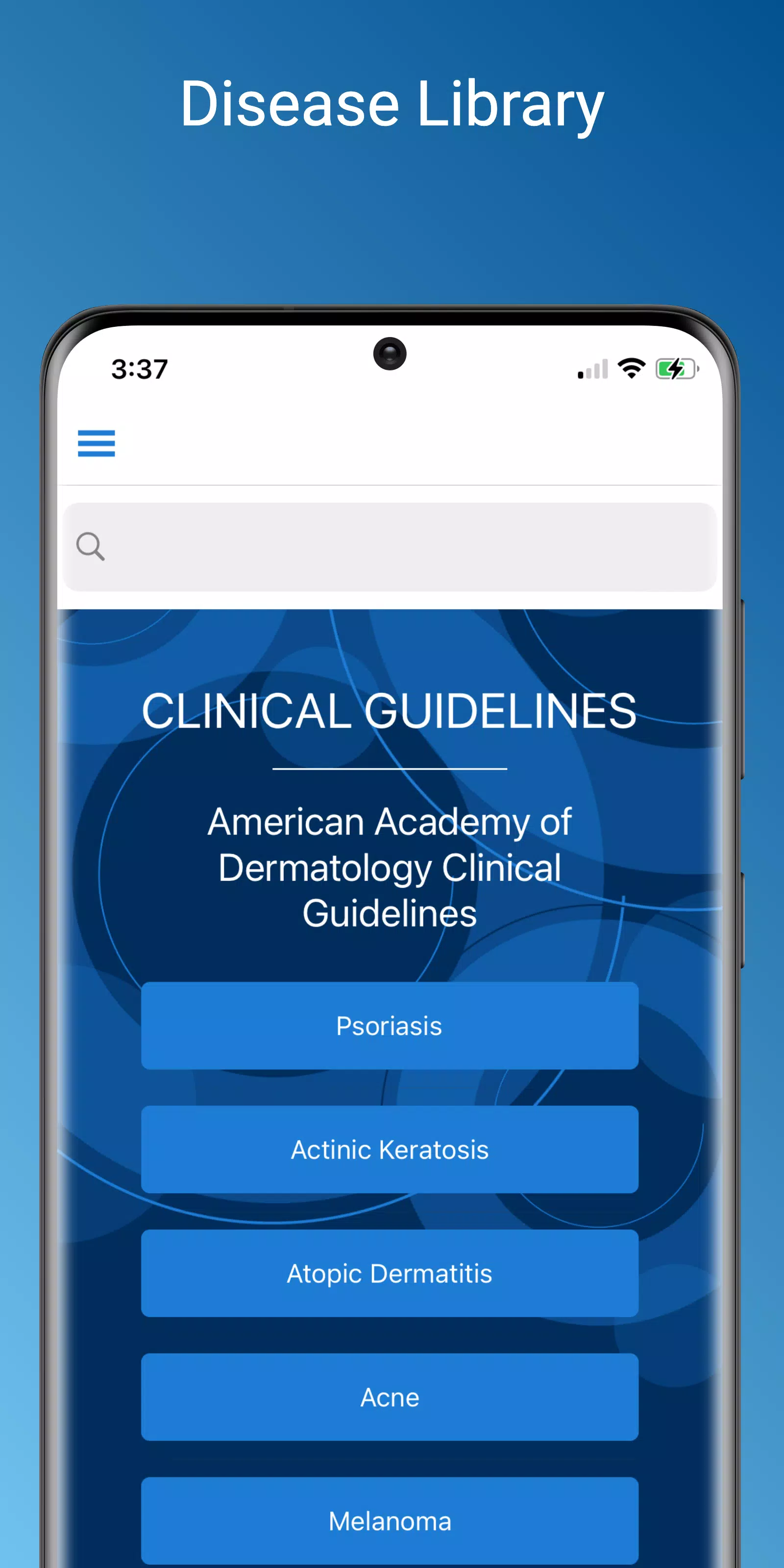 Clinical Guidelines Schermafbeelding 0