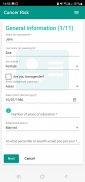Cancer Risk Calculator Captura de pantalla 1
