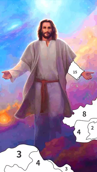 Jesus Coloring Book Color Game Ekran Görüntüsü 0