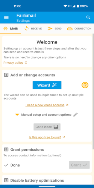 FairEmail, privacy aware email应用截图第0张