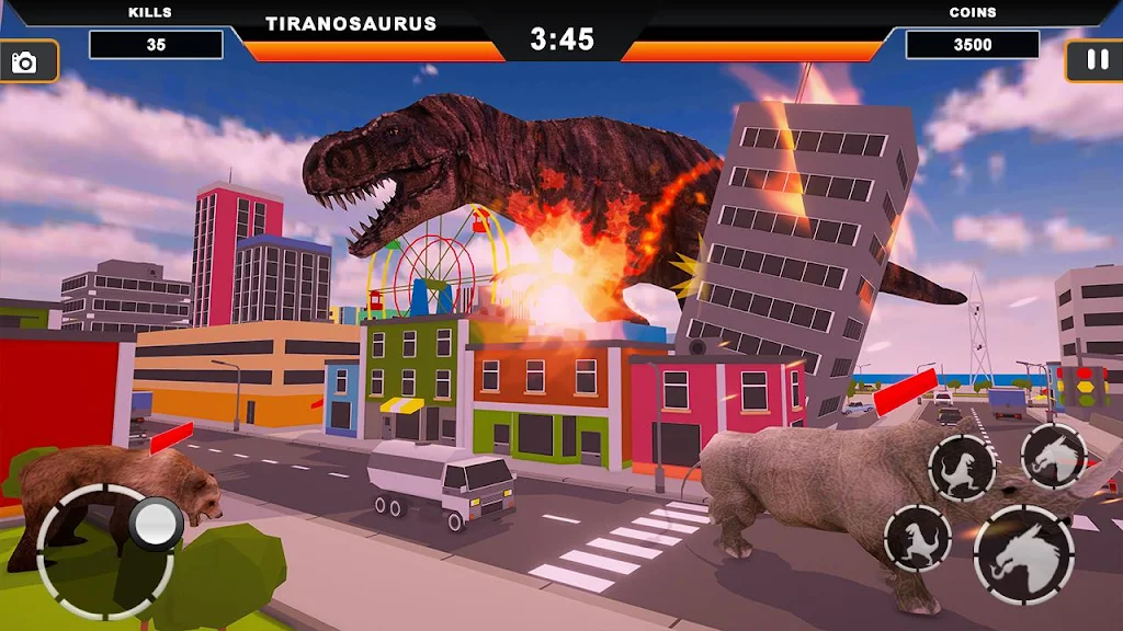 Dinosaur Rampage: Dino City Rampage Simulator スクリーンショット 1