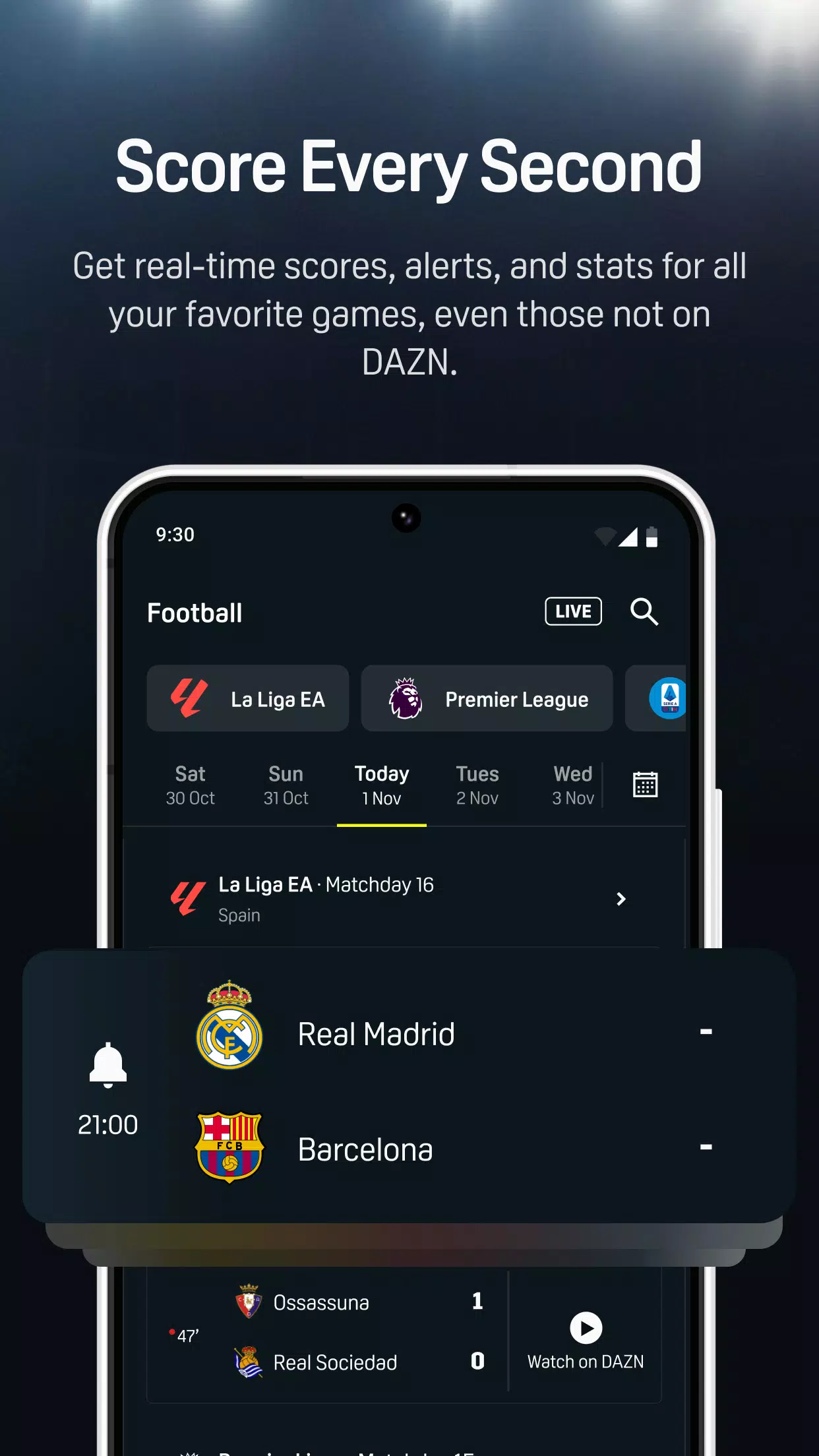 DAZN (ダゾーン) スポーツをライブ中継 スクリーンショット 3