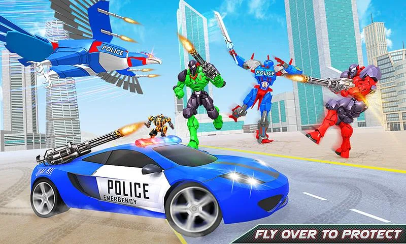 Flying Eagle Robot Car Games 螢幕截圖 2