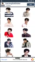 Sticker Chat Lee Jong Suk Cute KPOP 螢幕截圖 0