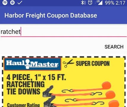 Harbor Freight Coupon Database - HFQPDB Zrzut ekranu 0