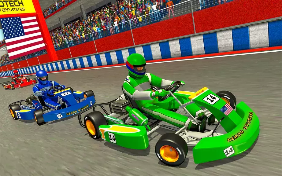 Go Kart Racing Games 3D Stunt スクリーンショット 0