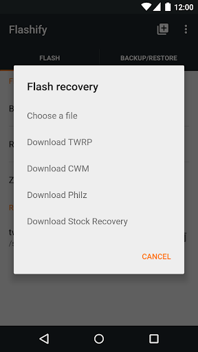 Flashify (for root users) Tangkapan skrin 1