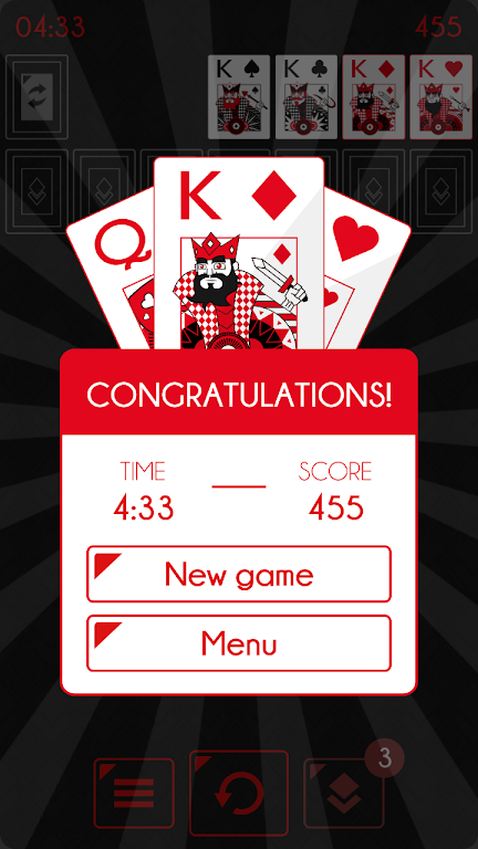 Solitaire - Klondike Redstone Скриншот 2